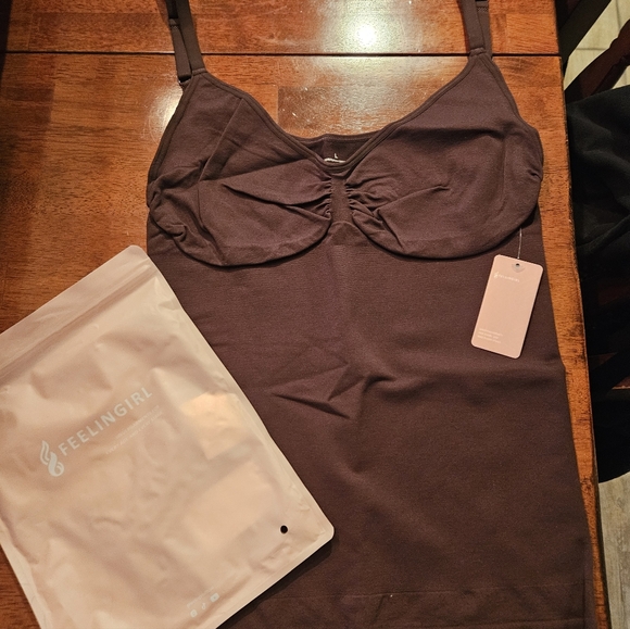 FeelinGirl Slimming Shapewear Tummy Control V Neck Compression Tank Top Camisole - Picture 1 of 4
